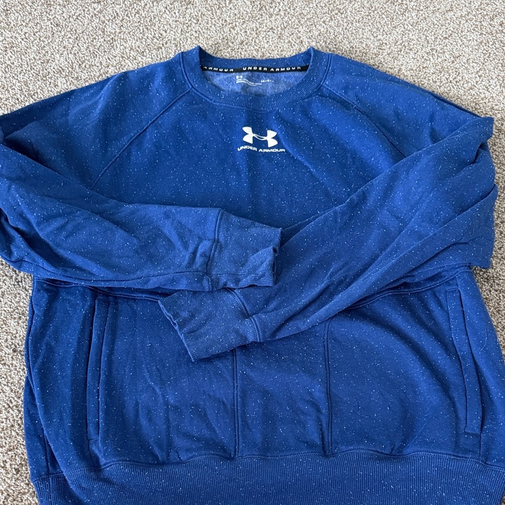 Under Armour Men’s Blue Speckled Crewneck Sweatshirt
